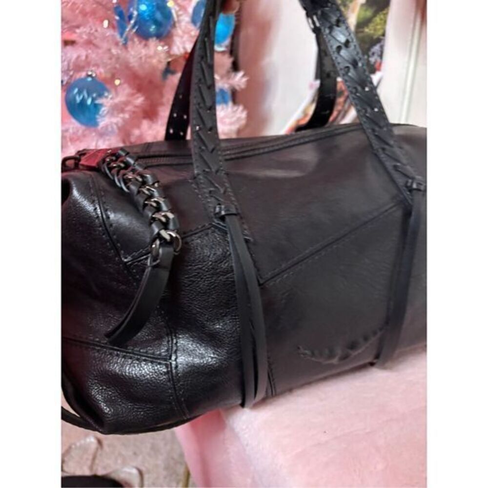 Zadig & Voltaire Black Leather Crossbody/Shoulder Barrel Bag